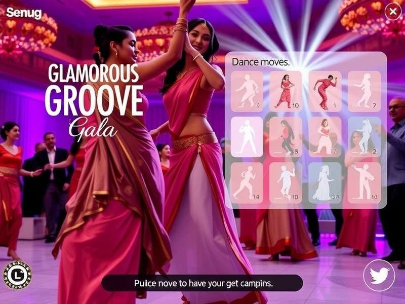 Glamorous Groove Gala game cover showing Bollywood dancers