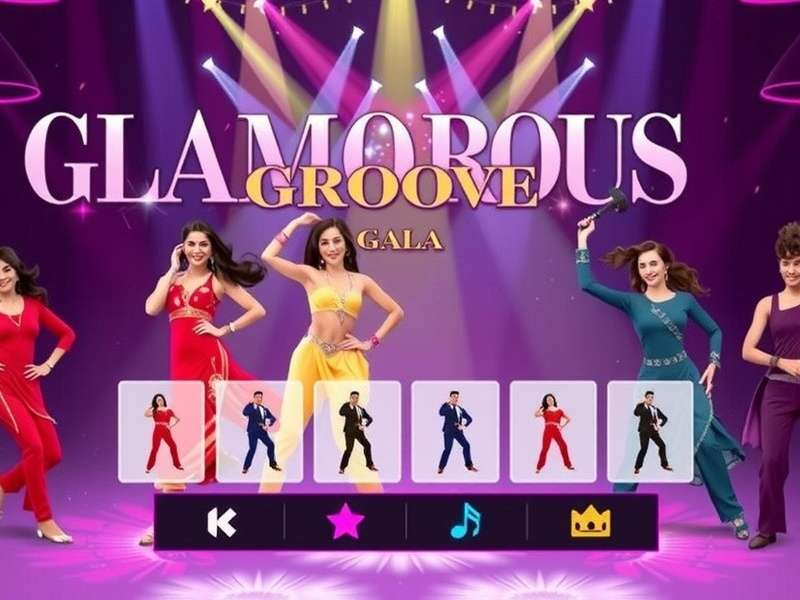 Glamorous Groove Gala gameplay screenshot showing dance move prompts